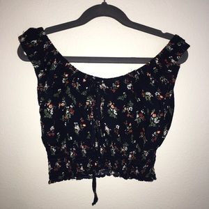 Off the should crop top from brandy Melville